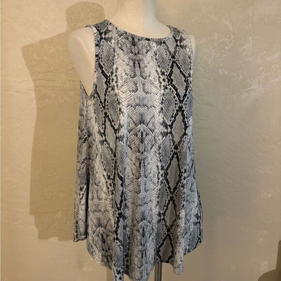 Beeson River Sleeveless Snake Print Top sz Med - Picture 3 of 5